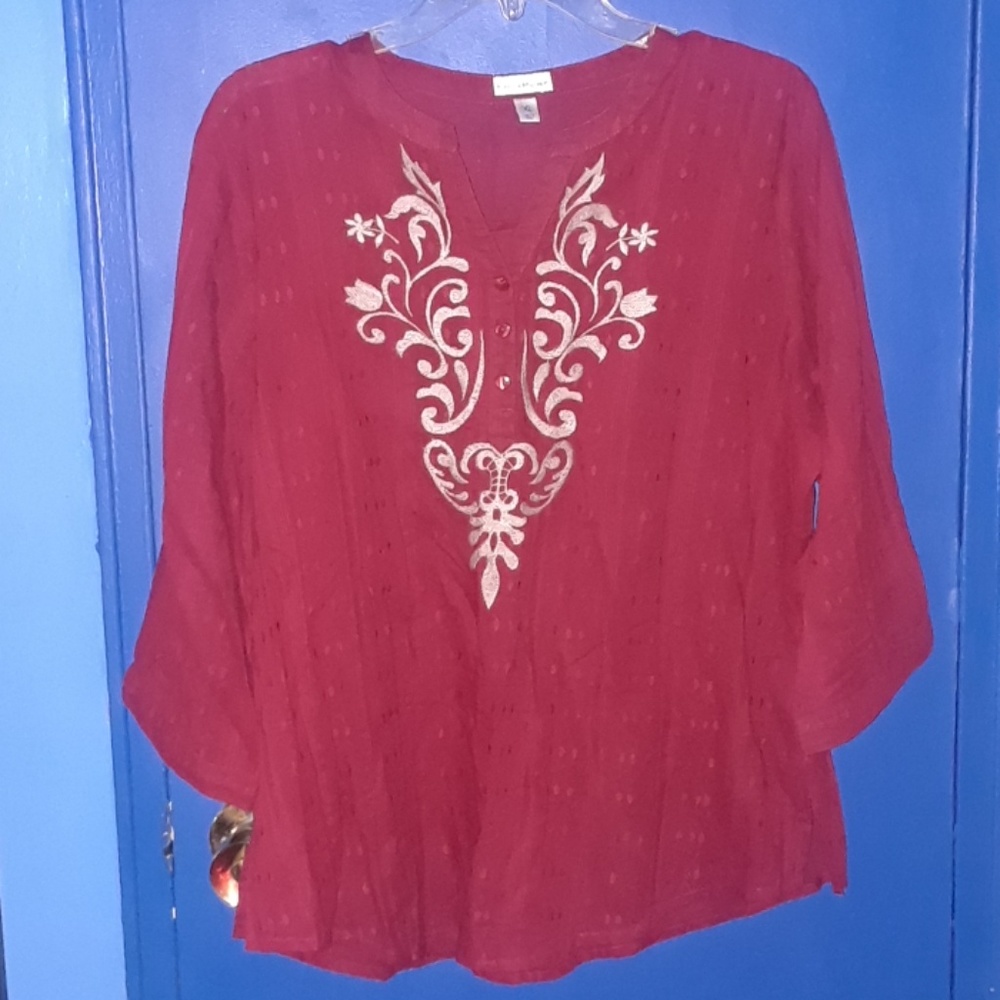 Rebecca Malone button down blouse